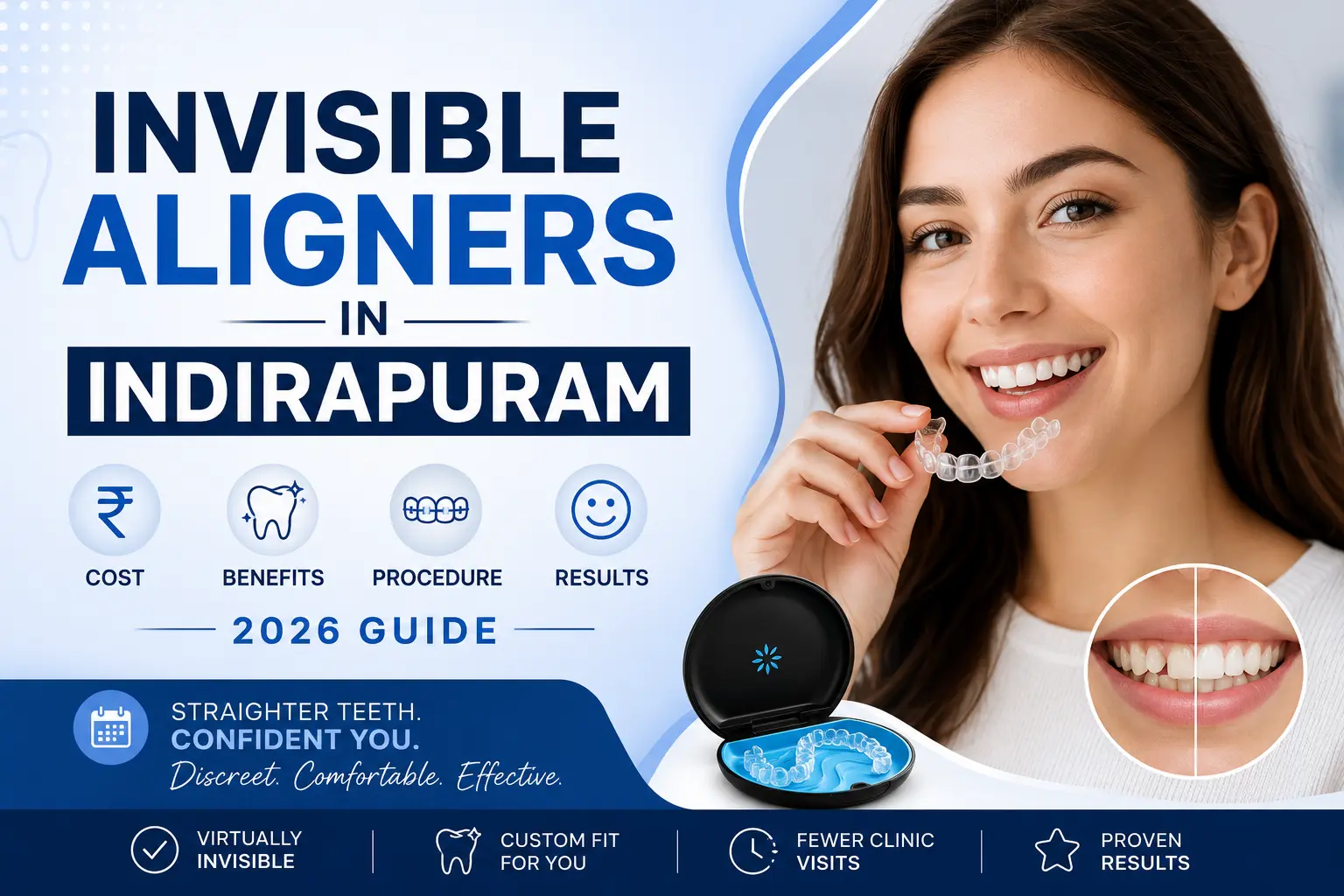 Invisible Aligners in Indirapuram: Cost, Benefits, Procedure & Results (2026 Guide)